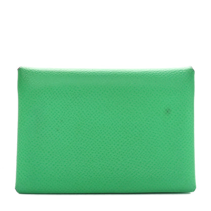 Hermes Epsom Verso Calvi Duo Card Case Vert Comics Vert Fizz 1 of 8