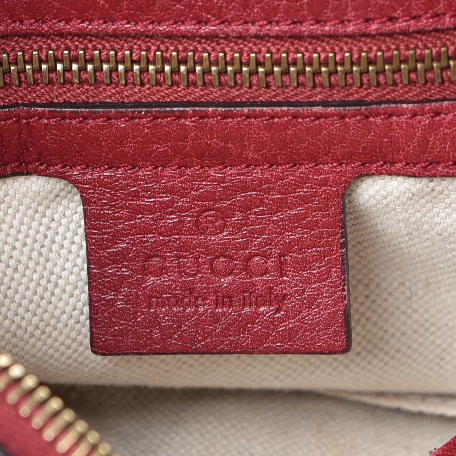Gucci Pebbled Calfskin Small Miss GG Hobo Red 7 of 12