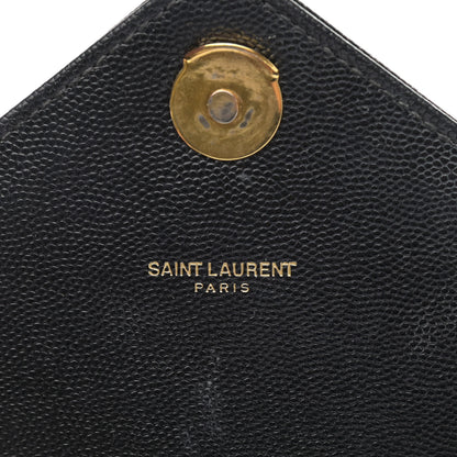 Saint Laurent Grain De Poudre Matelasse Chevron Medium Monogram Satchel Black 6 of 18