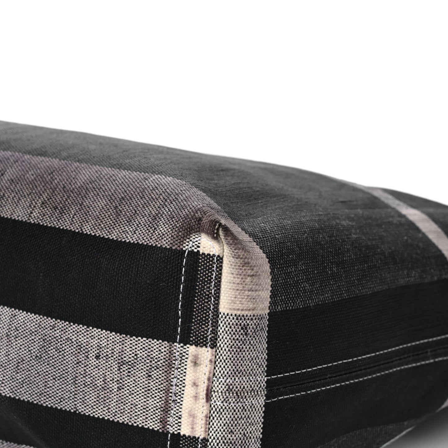 Coated Canvas Mega Check Medium Doodle Tote Black White