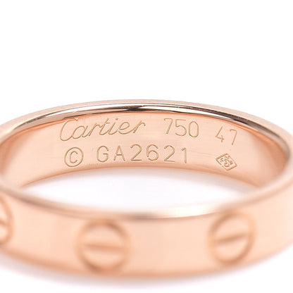 Cartier 18K Pink Gold 3.5mm LOVE Wedding Band Ring 47 4.25 4 of 4