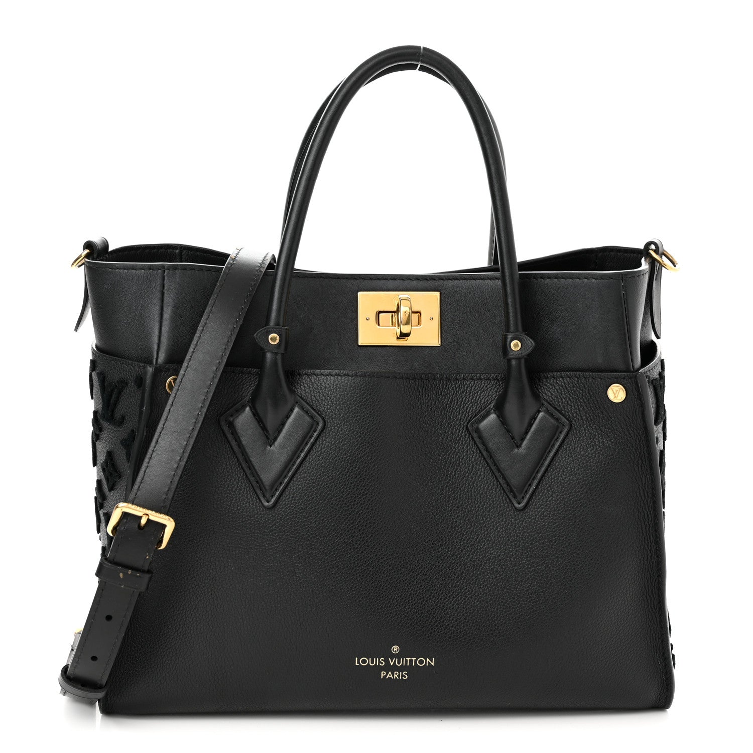 Louis Vuitton Calfskin Monogram Tufting On My Side Black 1 of 14