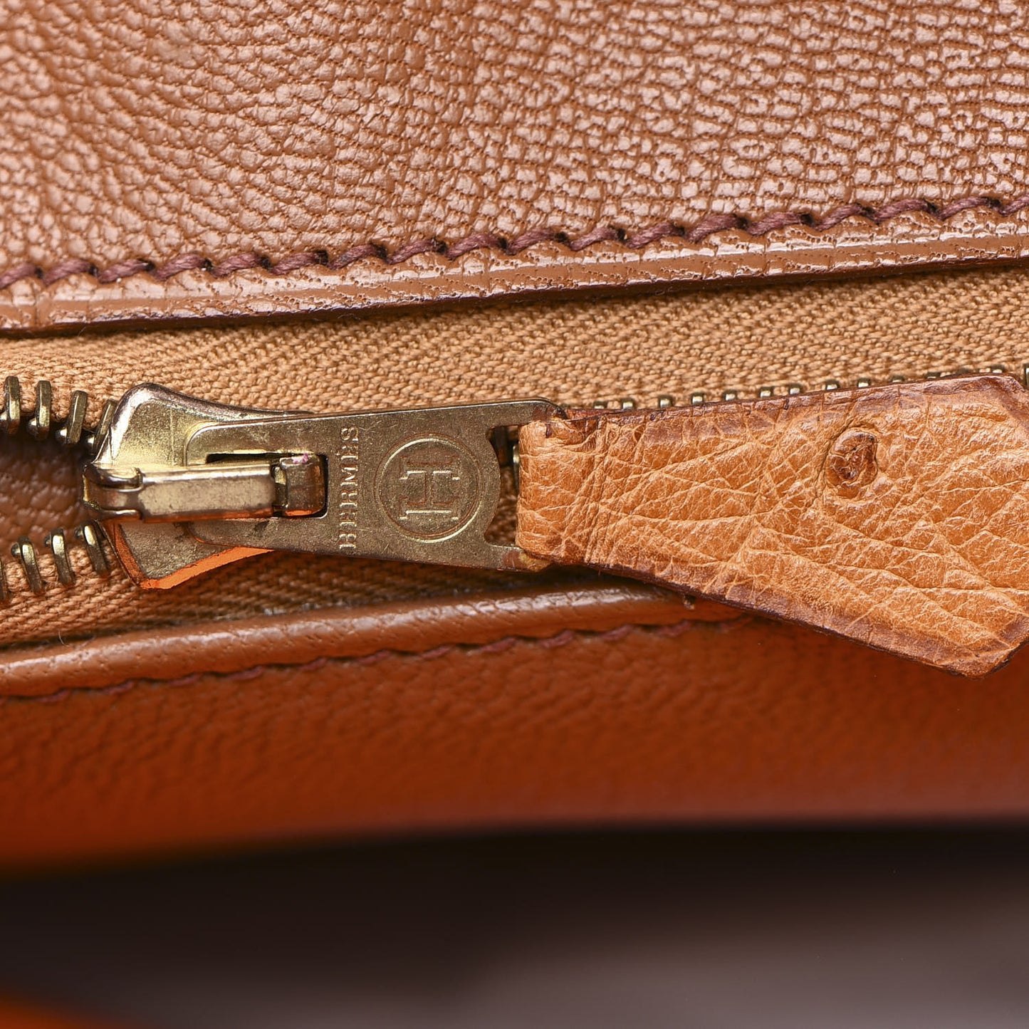 Ostrich Birkin 35 Gold