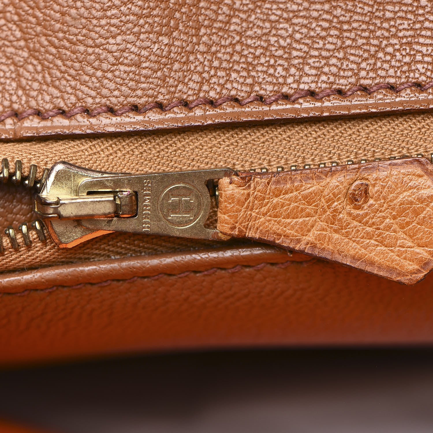 Hermes Ostrich Birkin 35 Gold 13 of 27