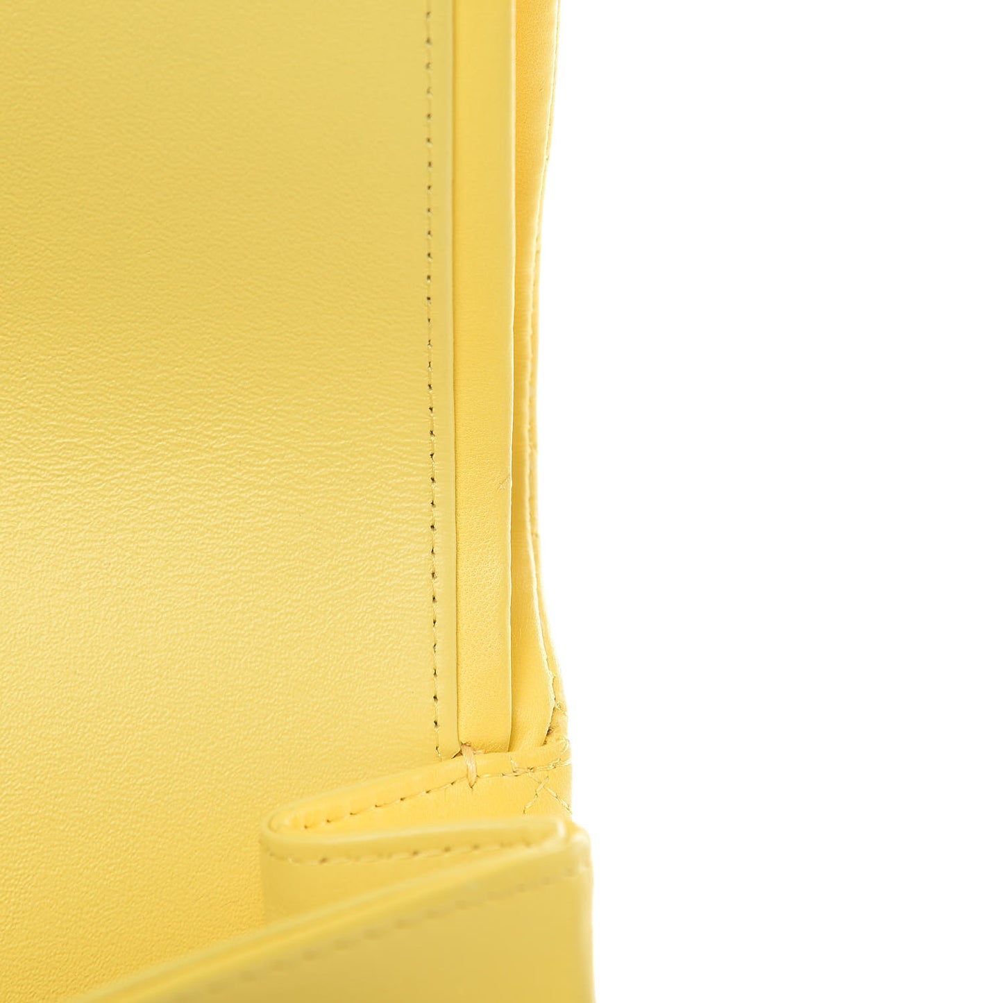 Lambskin Quilted Maxi Double Flap Yellow