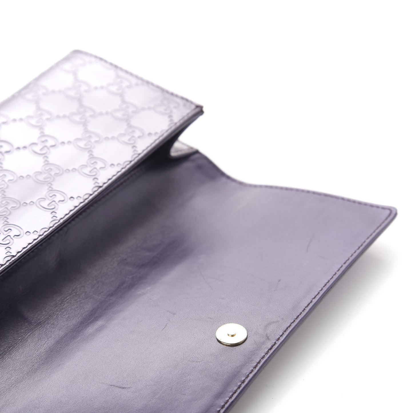 Guccissima Small Broadway Clutch Purple