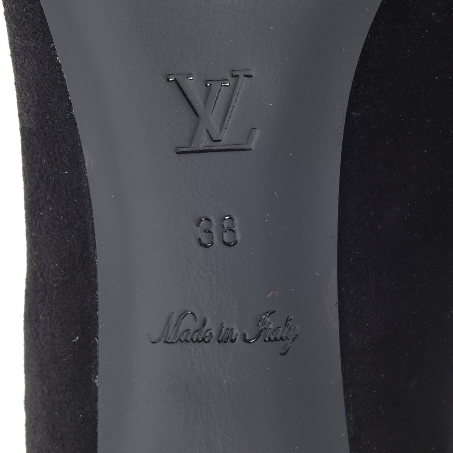 Louis Vuitton Suede Uniformes Pump 38 Black 6 of 9