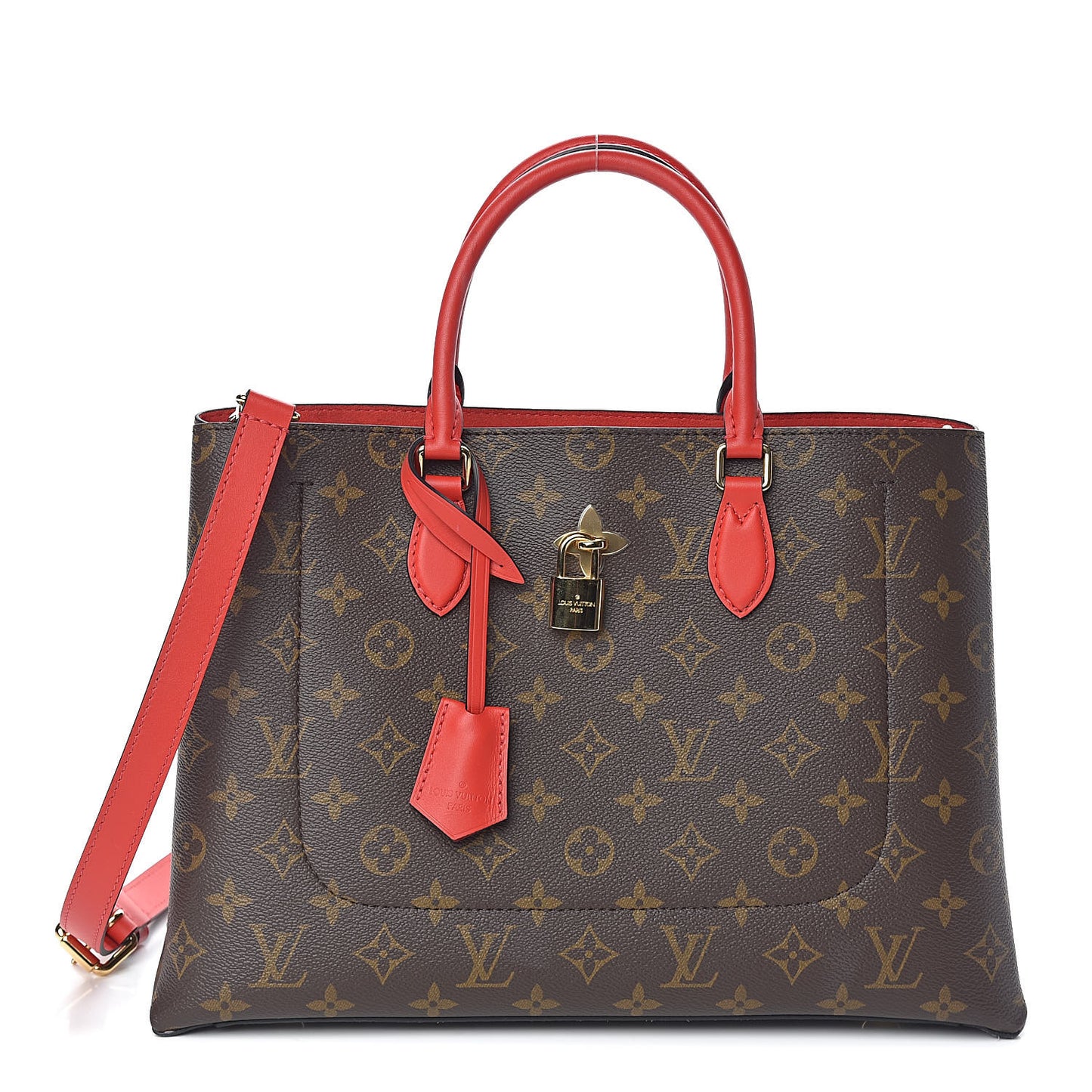 Monogram Flower Tote Coquelicot