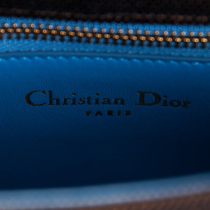 Christian Dior Velvet Crystal Small Diorama Club Flap Bag Navy Blue 6 of 6