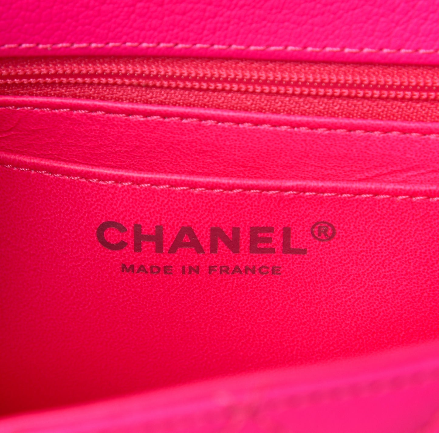Goatskin Quilted 2.55 Reissue Mini Flap Fluorescent Pink