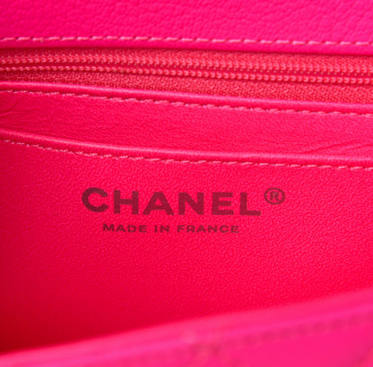 Chanel Goatskin Quilted 2.55 Reissue Mini Flap Fluorescent Pink 6 of 11