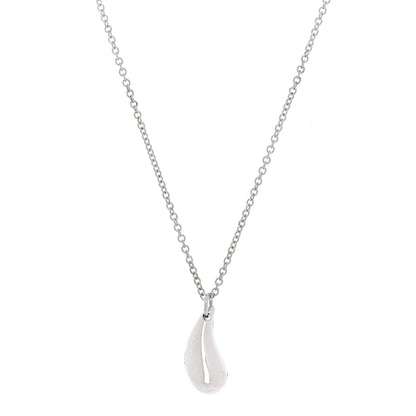 Tiffany Sterling Silver 12mm Elsa Peretti Tear Drop Pendant Necklace 3 of 8