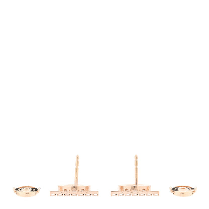 Hermes 18K Rose Gold Diamond Finesse Earrings 3 of 4