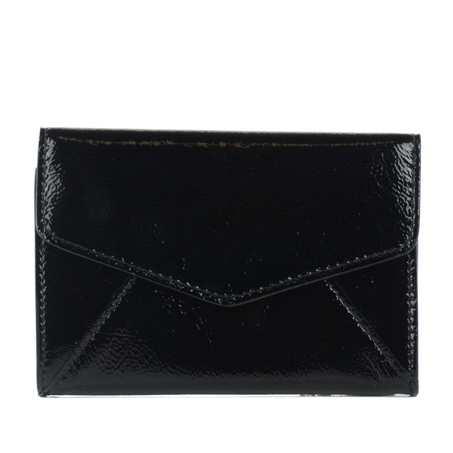 Saint Laurent Patent Y-Mail Coin Purse Black 1 of 7