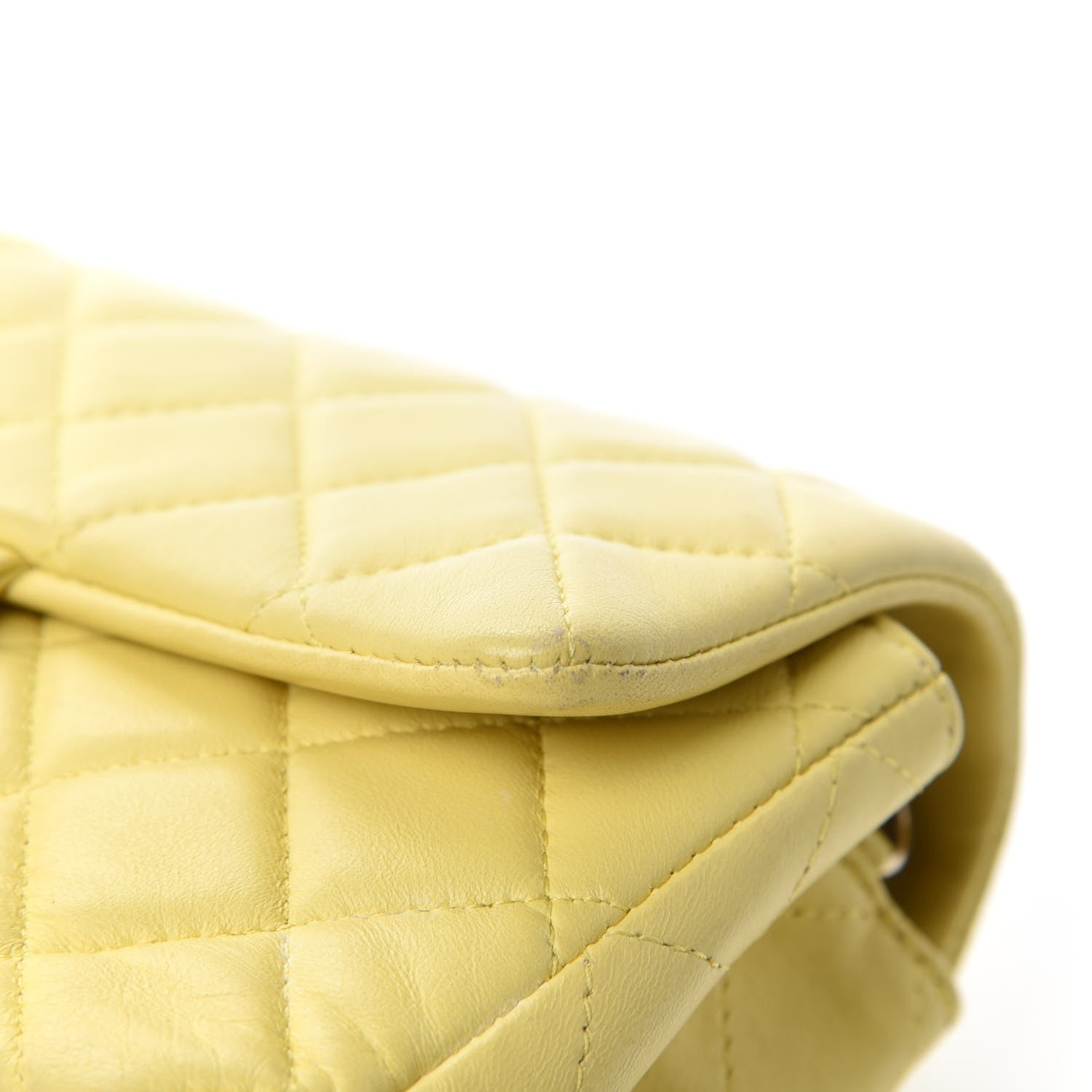 Chanel Lambskin Quilted Mini Rectangular Flap Light Yellow 13 of 19