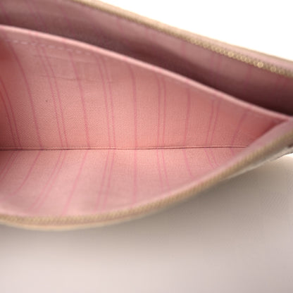 Louis Vuitton Damier Azur Neverfull MM GM Pochette Rose Ballerine 6 of 13