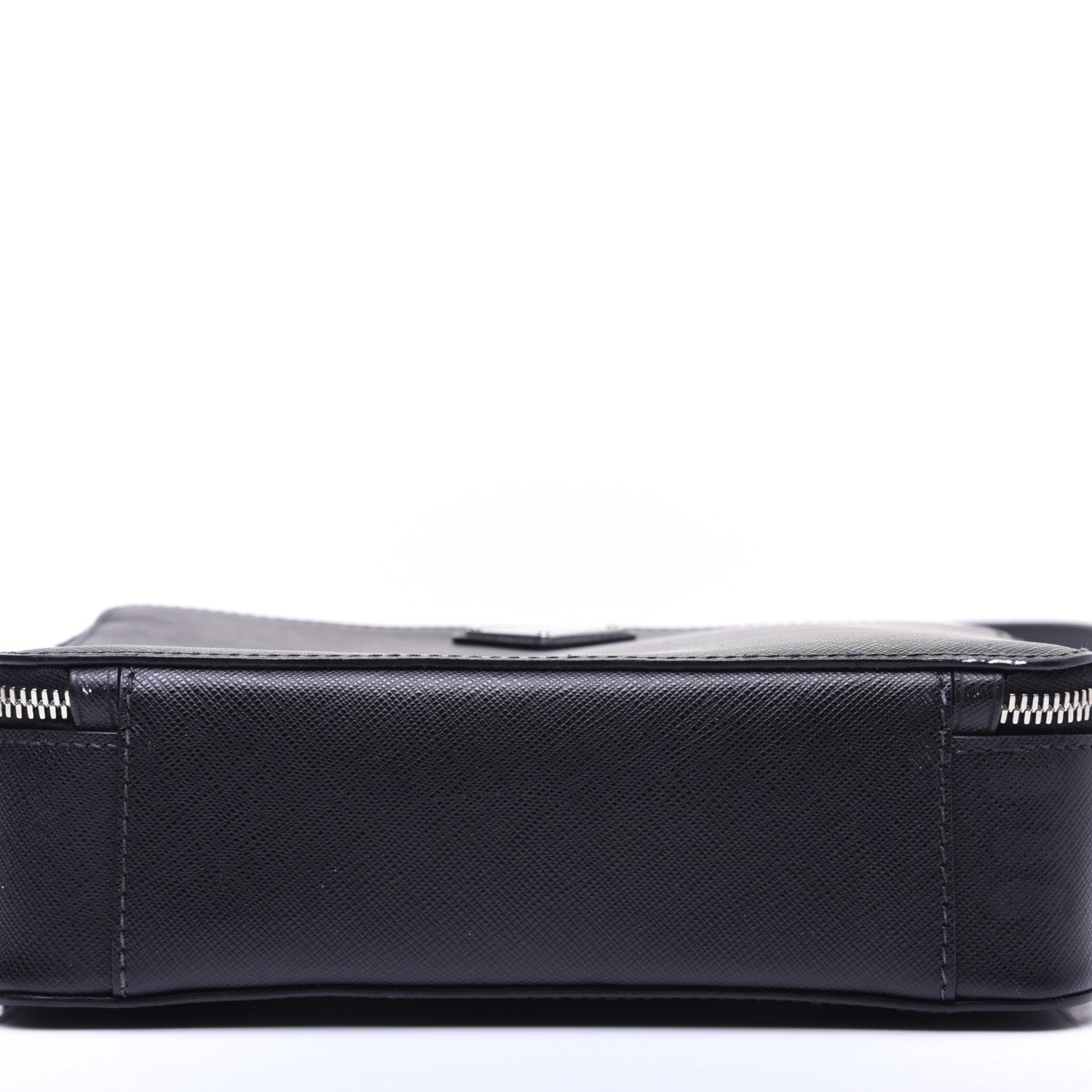 Prada Saffiano Travel Medium Brique Crossbody Bag Black 10 of 13