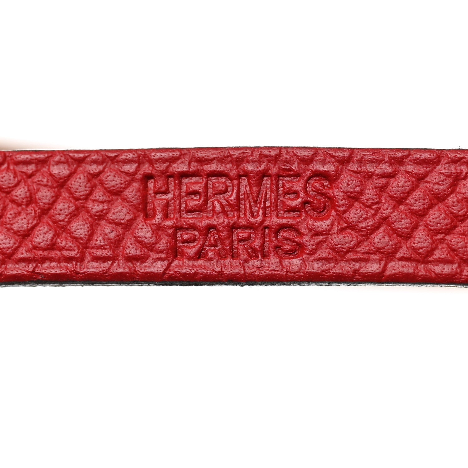 Hermes Epsom Hapi 3 MM Triple Tour Wrap Bracelet M Rouge Casaque 5 of 7