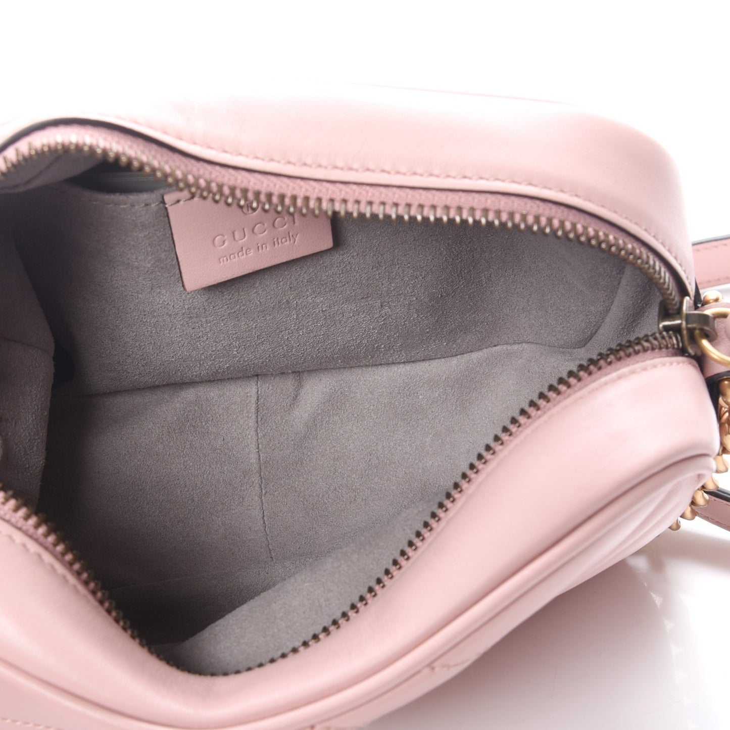 Calfskin Matelasse Mini GG Marmont Chain Shoulder Bag Perfect Pink