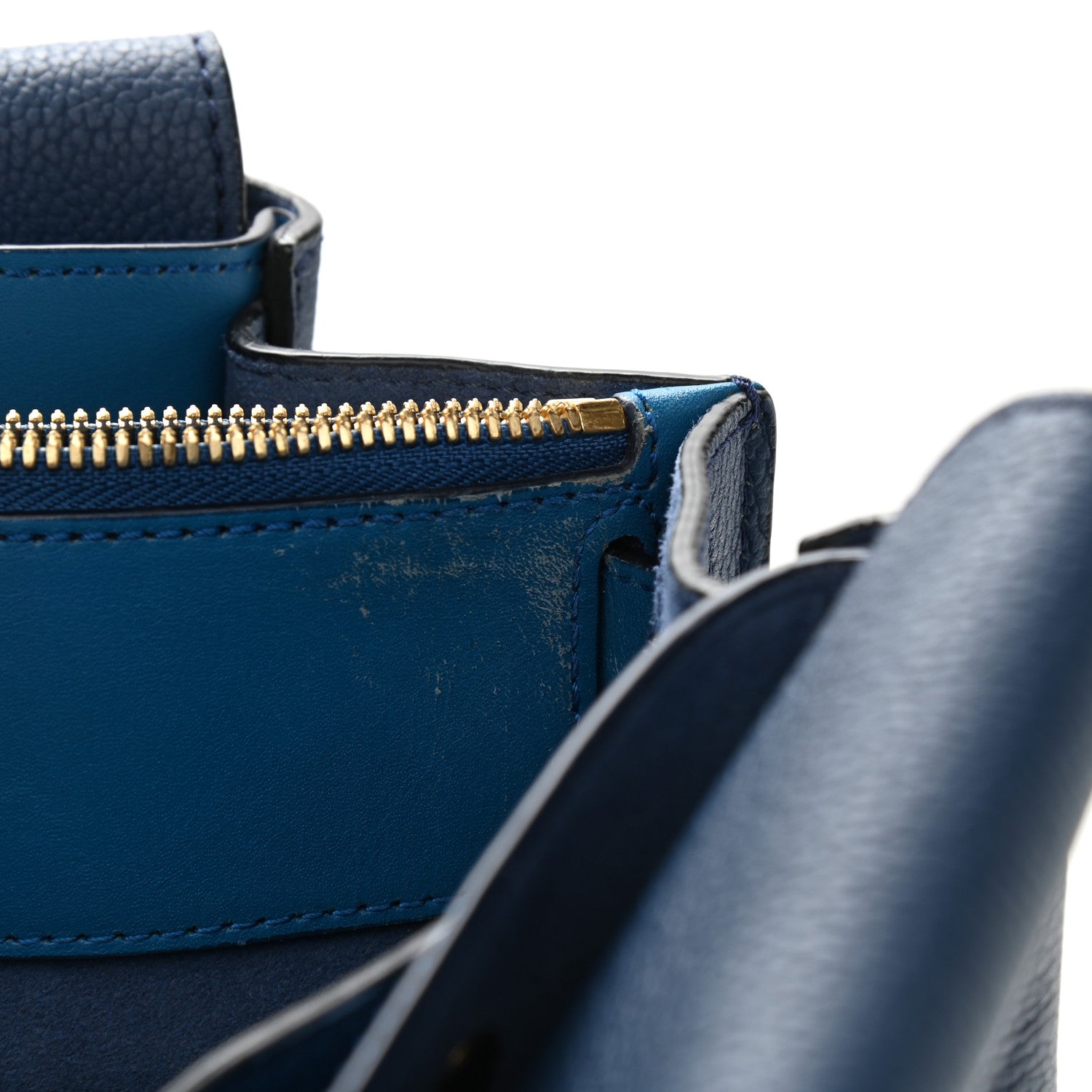 MCM Grained Calfskin Medium Milla Tote Navy 15 of 22