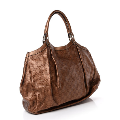 Gucci Guccissima Large Sukey Tote Bronze 3 of 10