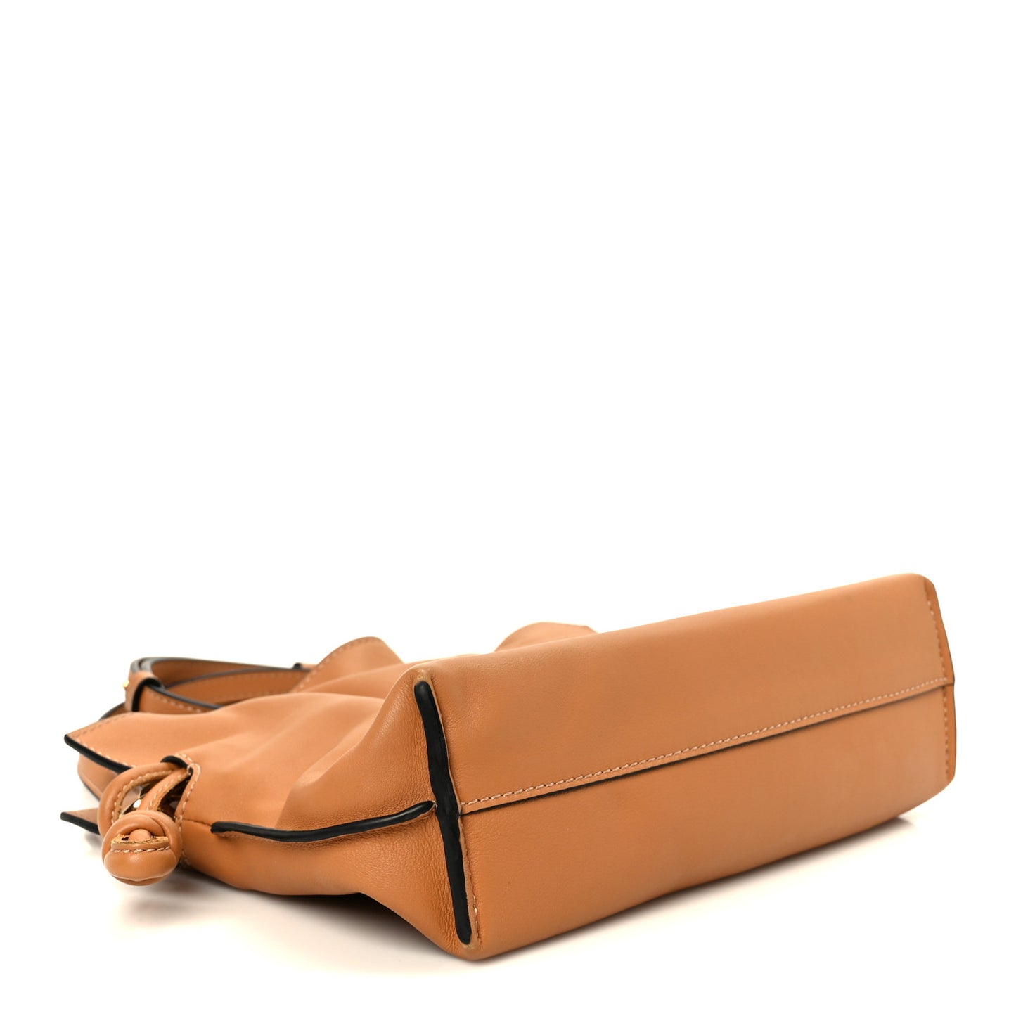 Calfskin Mini Flamenco Knot Clutch Warm Desert