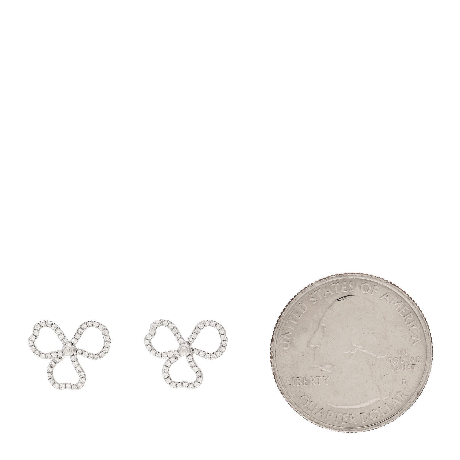 Tiffany Platinum Diamond Paper Flowers Open Flower Earrings 2 of 5