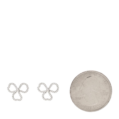 Tiffany Platinum Diamond Paper Flowers Open Flower Earrings 2 of 5