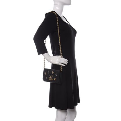 Louis Vuitton Epi Love Lock Twist Chain Wallet Black 2 of 8