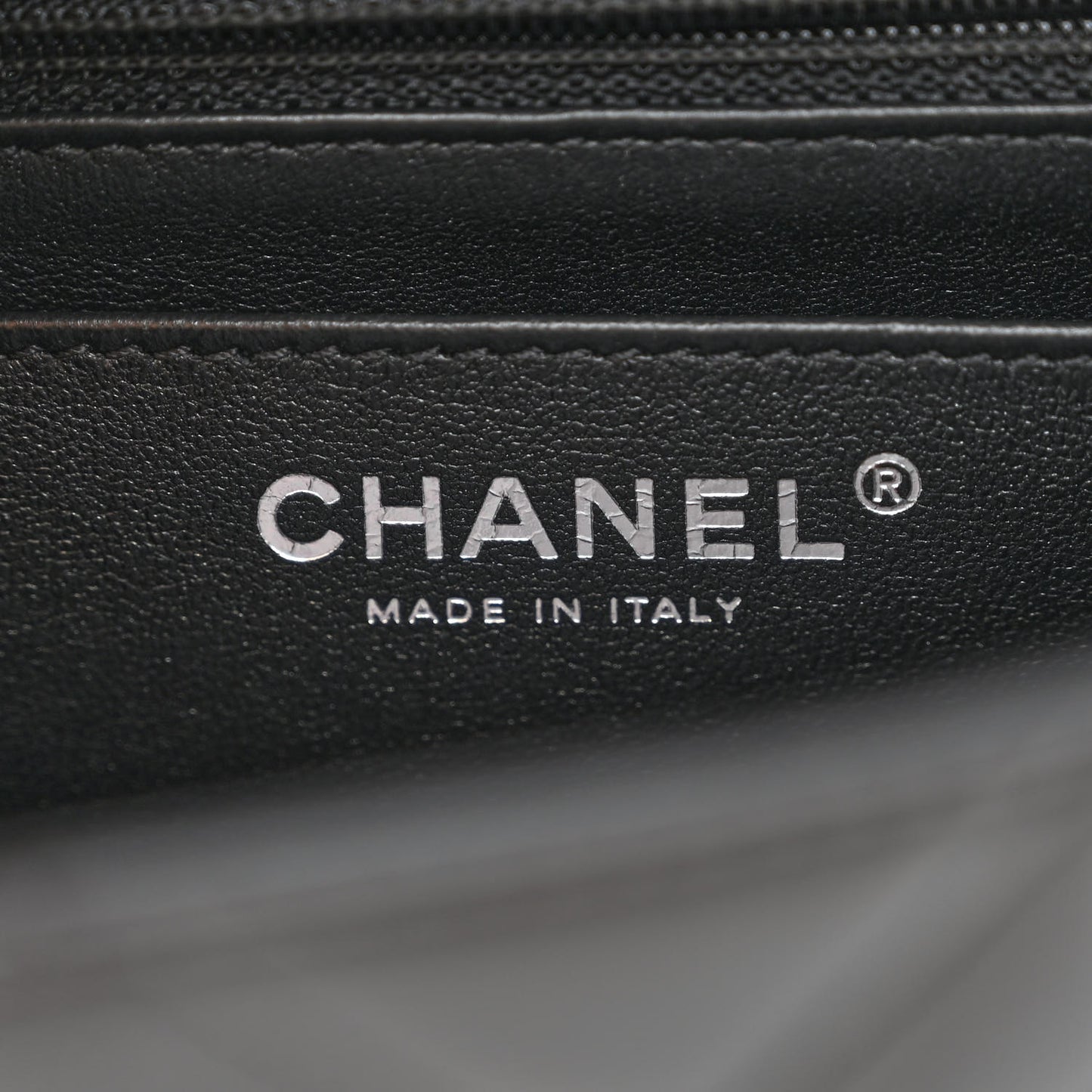 Aged Calfskin Chevron Quilted 2.55 Reissue Mini Flap Black
