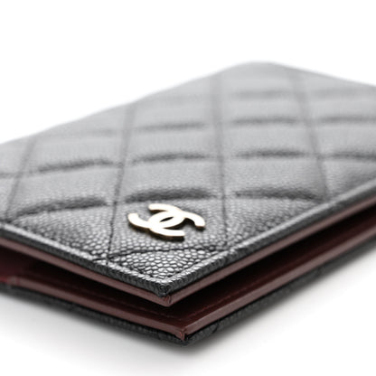 Chanel Iridescent Caviar Quilted Passport Holder Black 9 of 10