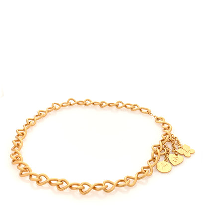 Saint Laurent Brass Charms Chain Belt 85 34 Gold 2 of 3