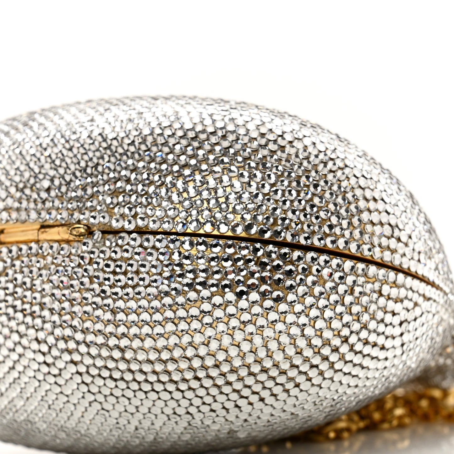 Swarovski Crystal Chatelaine Minaudiere Clutch Silver Gold