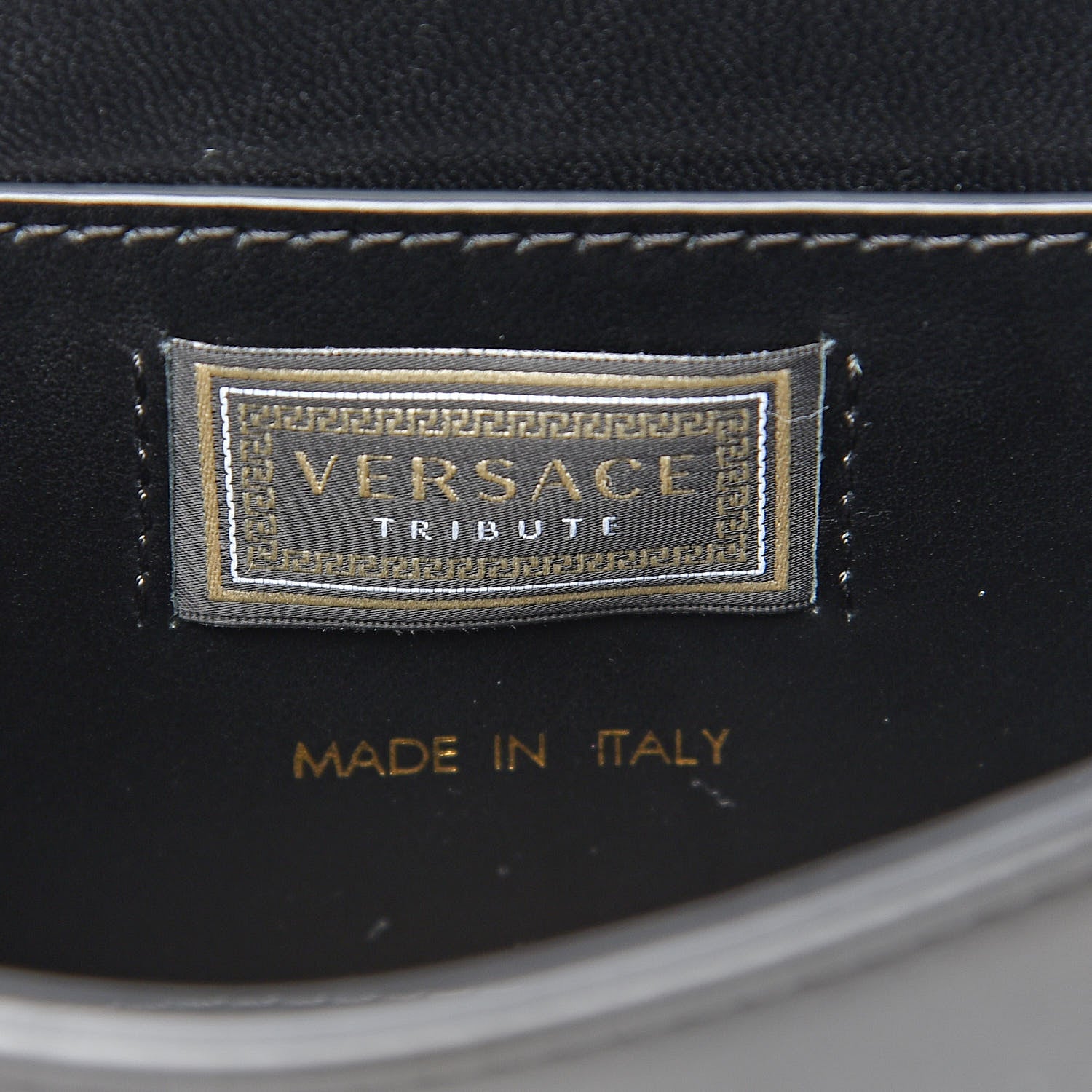 Versace Calfskin Small Icon Chain Bag Black 6 of 11