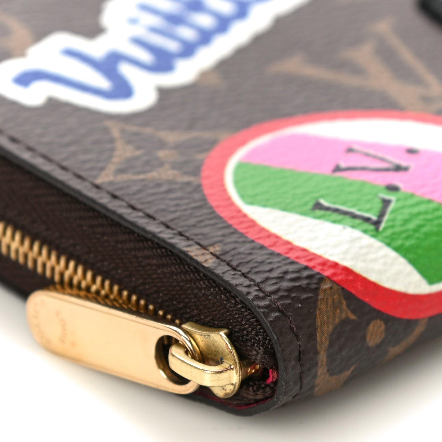 Monogram Travel Stickers Zippy Coin Purse