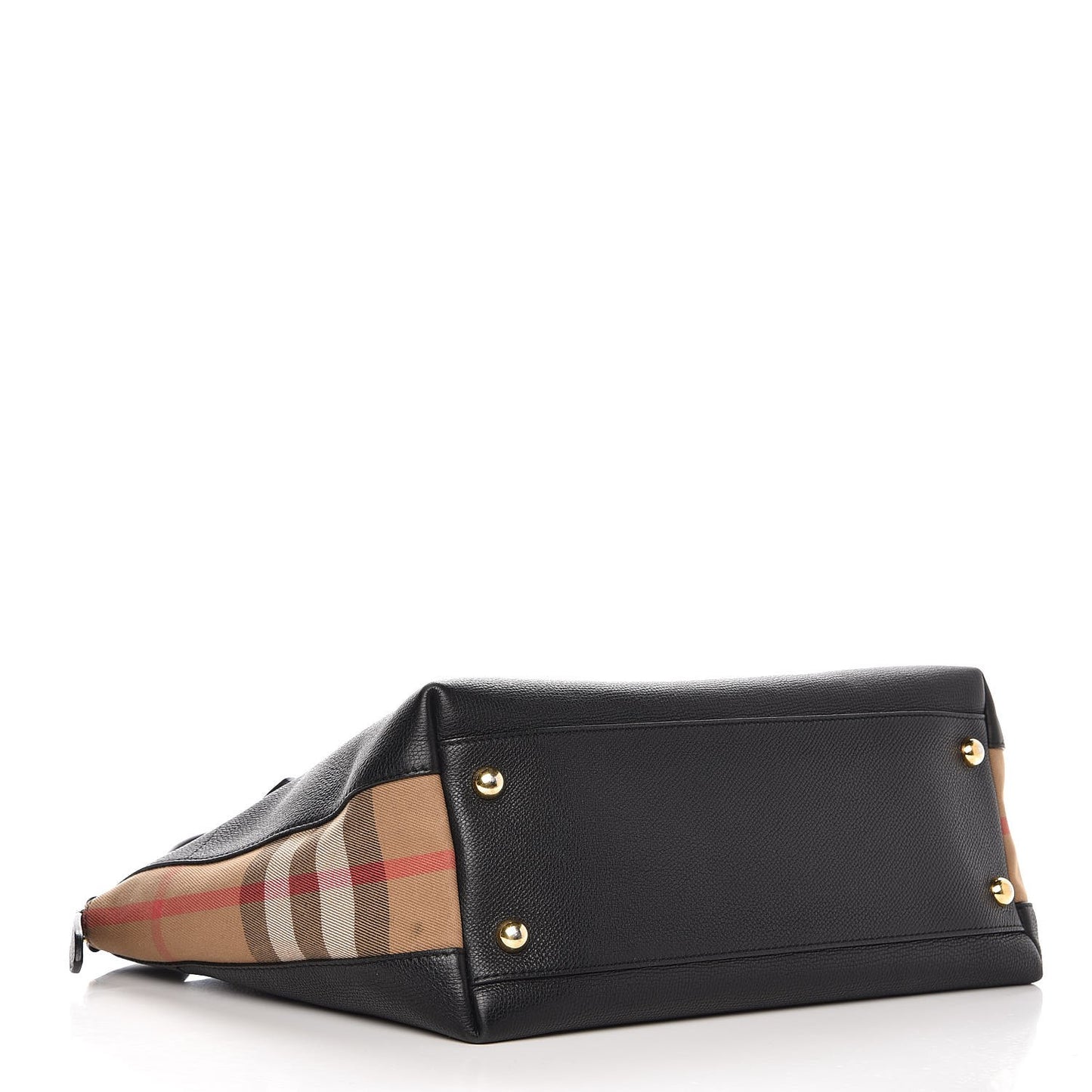 Derby Calfskin House Check Medium Welburn Tote Black