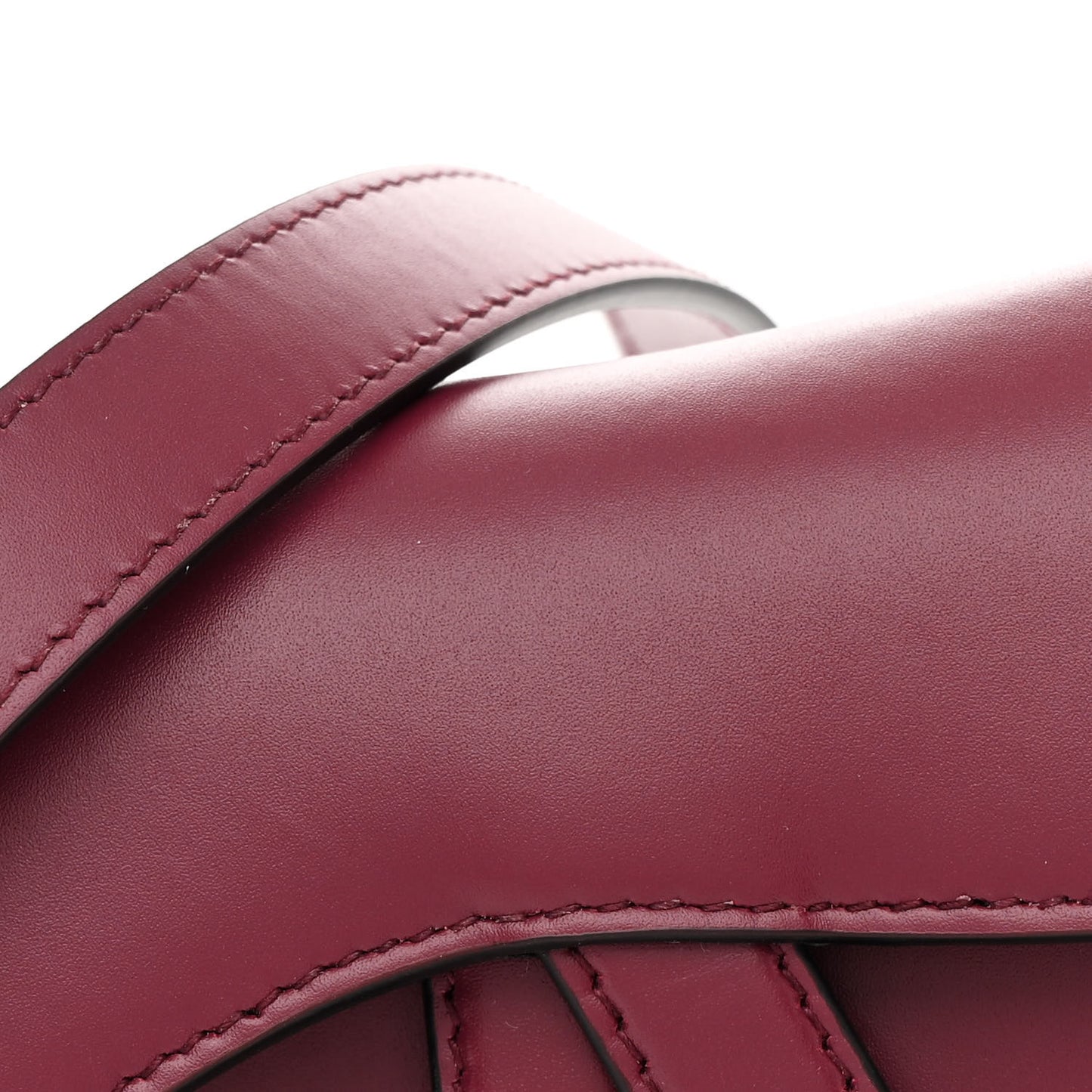 Supple Calfskin Mini Saddle Bag With Strap Purple
