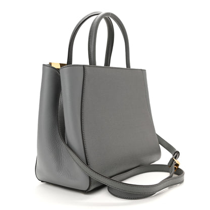 Fendi Vitello Elite Petite 2Jours Tote Grigio Grigio Chiaro 3 of 10
