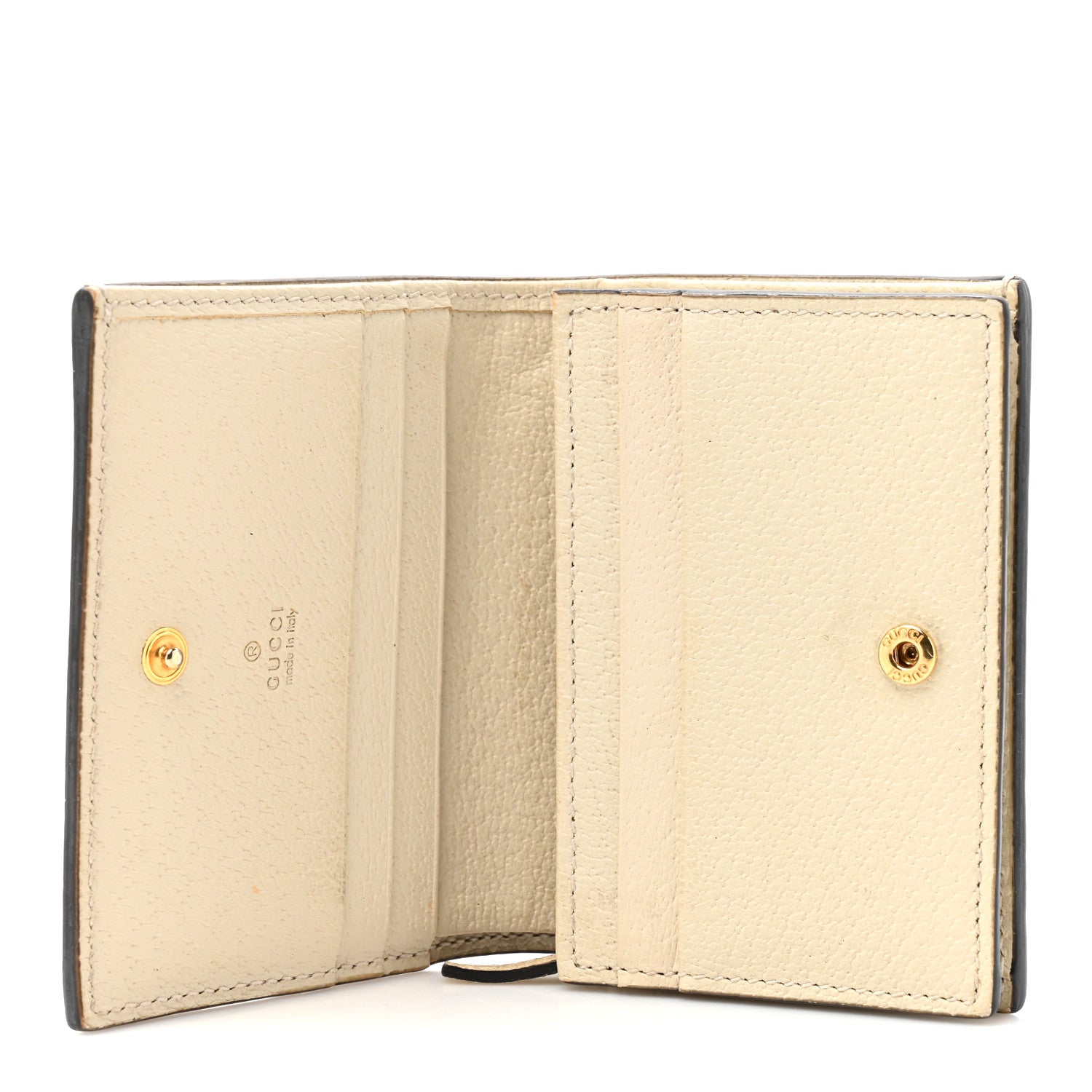 Gucci Textured Calfskin Web Ophidia Card Case Mystic White 5 of 14