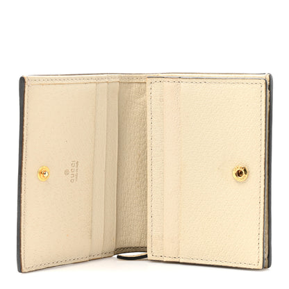Gucci Textured Calfskin Web Ophidia Card Case Mystic White 5 of 14