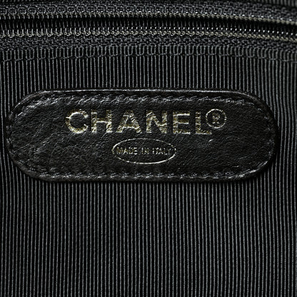 Chanel Vinyl Stitched XL Weekender Black 6 of 12