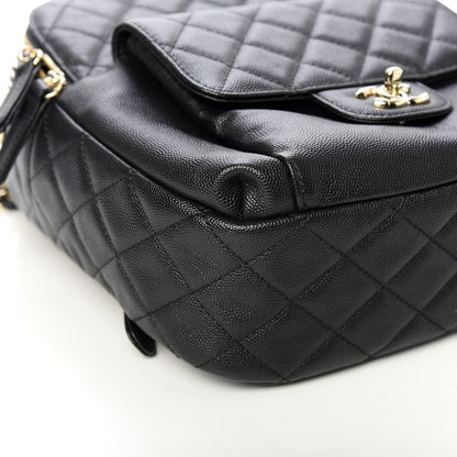 Chanel Caviar Quilted Medium Zip Around Backpack Black 8 of 10