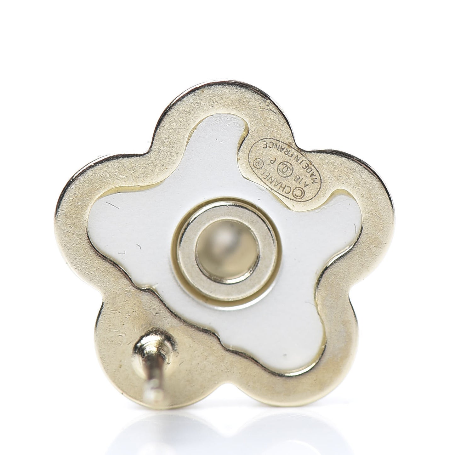 Pearl CC Camellia Earrings Gold