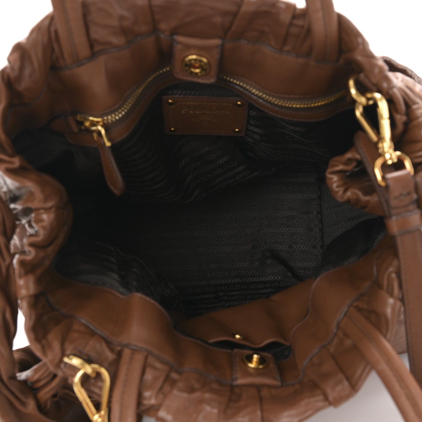 Nappa Antique Bow Tote Brown