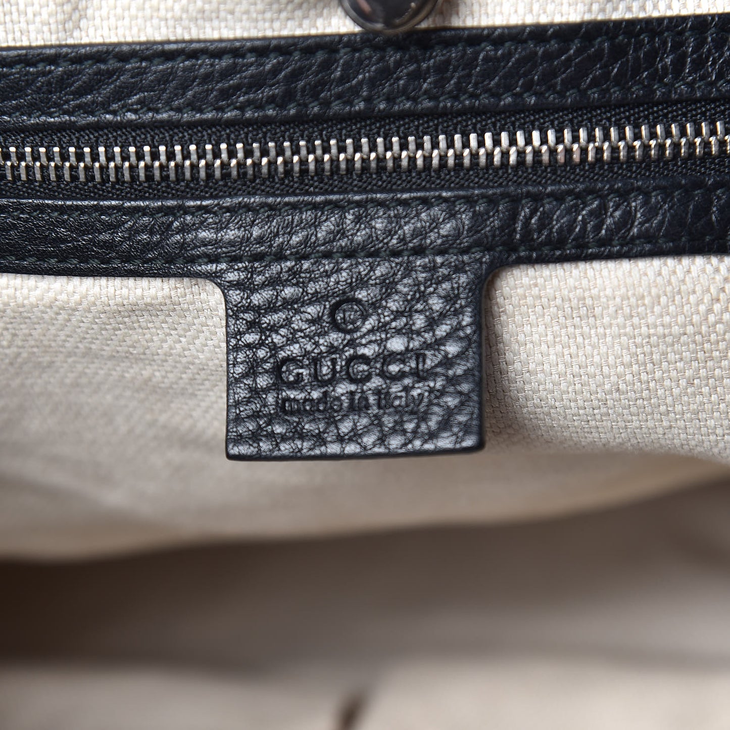 Pebbled Calfskin Studded Medium Soho Chain Shoulder Bag Black