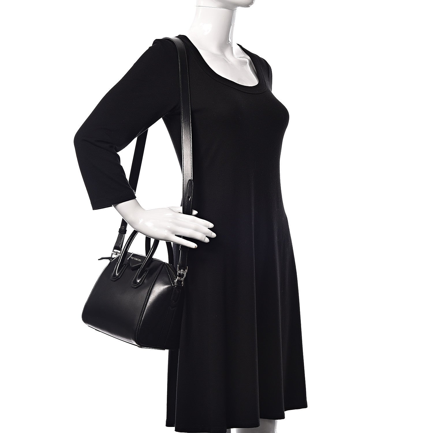 Givenchy Shiny Lord Calfskin Mini Antigona Black 2 of 9
