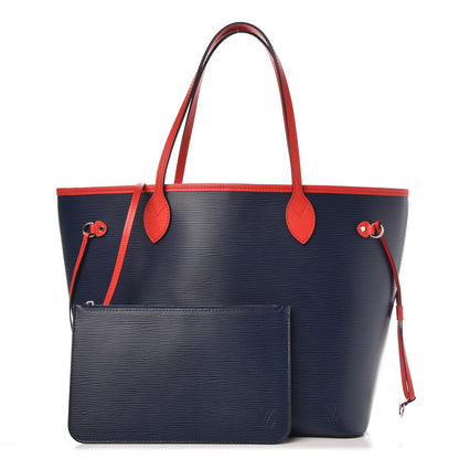 Louis Vuitton Epi Neverfull MM Indigo Coquelicot 1 of 8