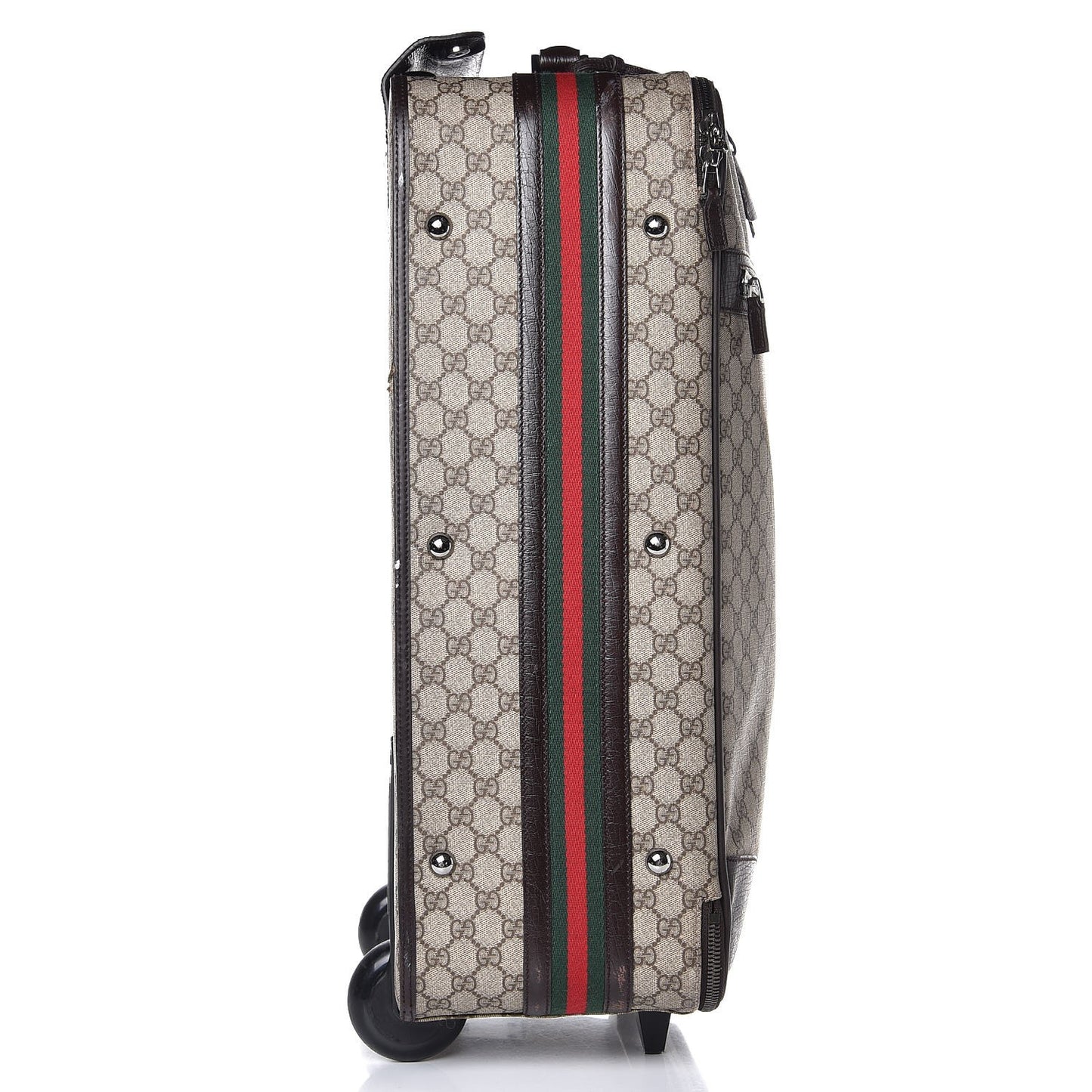GG Plus Monogram Small Web Trolley Brown