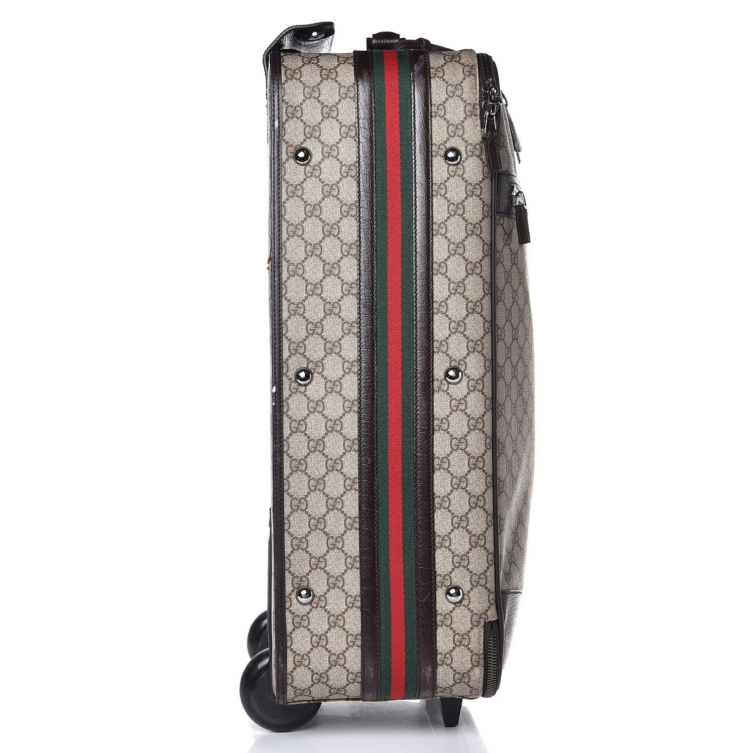 Gucci GG Plus Monogram Small Web Trolley Brown 21 of 41