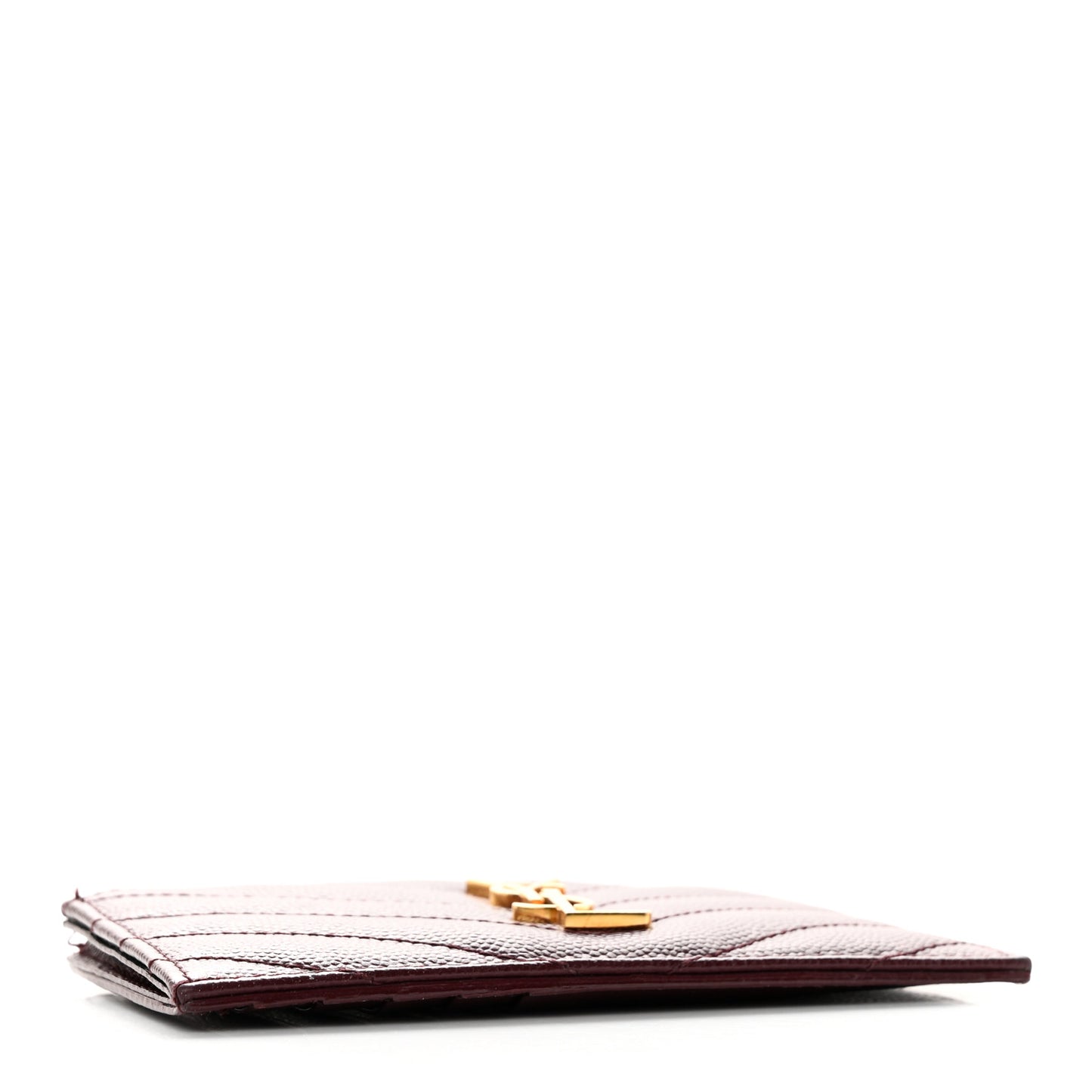 Grain De Poudre Matelasse Chevron Monogram Fragments Zippered Card Case Rouge Legion